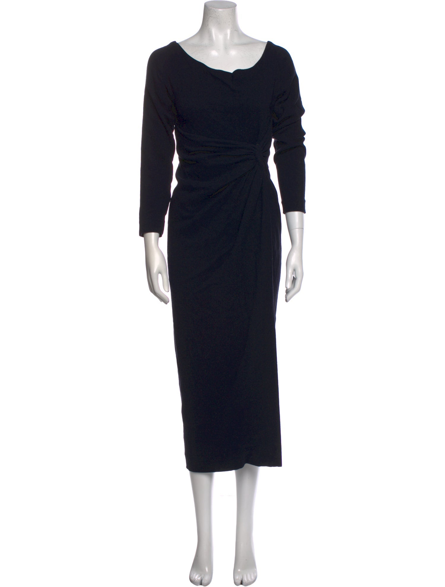 Donna Karan Wool Midi Length Dress