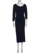 Donna Karan Wool Midi Length Dress