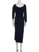 Donna Karan Wool Midi Length Dress