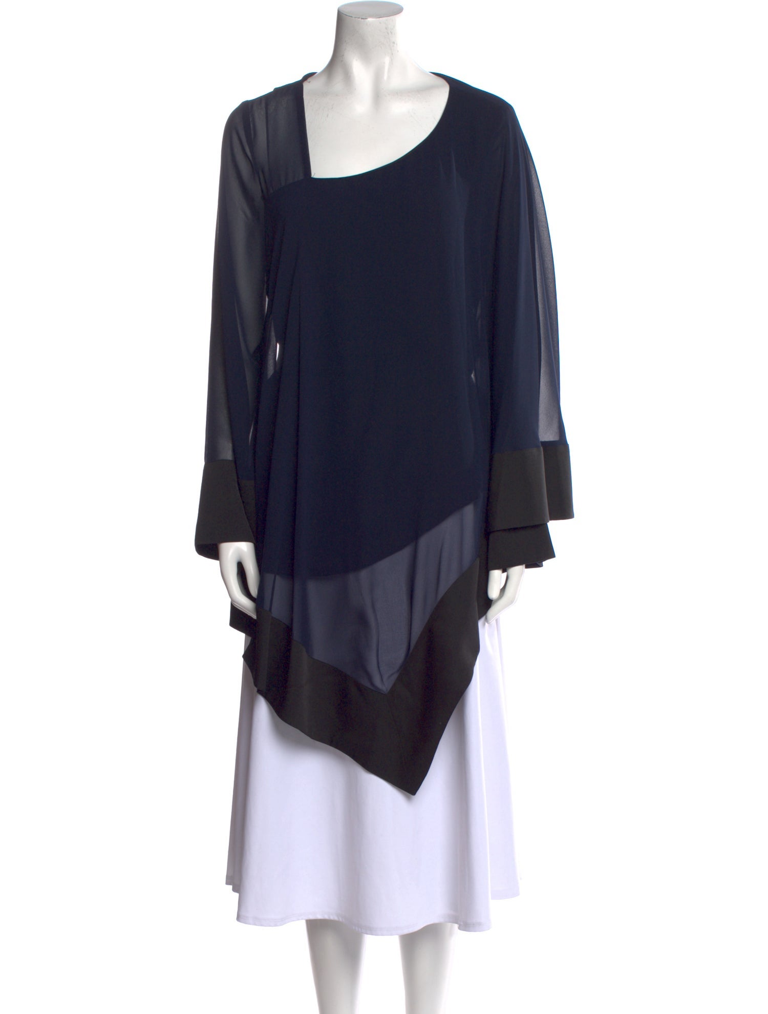 Donna Karan Silk Asymmetrical Tunic