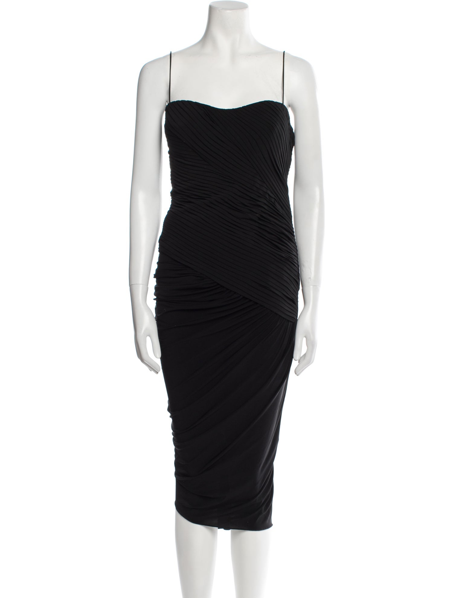 Donna Karan Square Neckline Midi Length Dress
