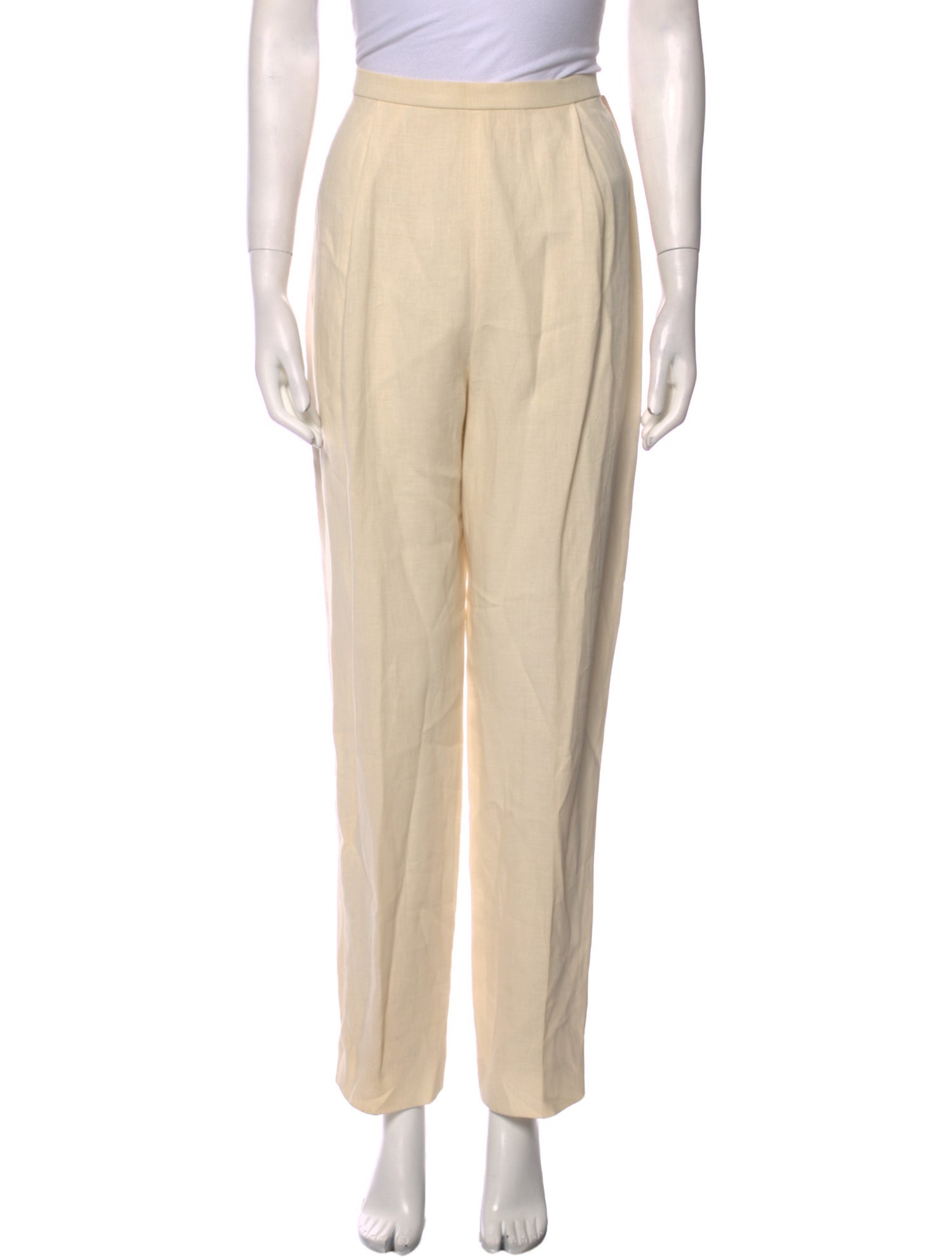 Donna Karan Linen Straight Leg Pants