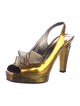 Donna Karan Patent Leather Slingback Pumps