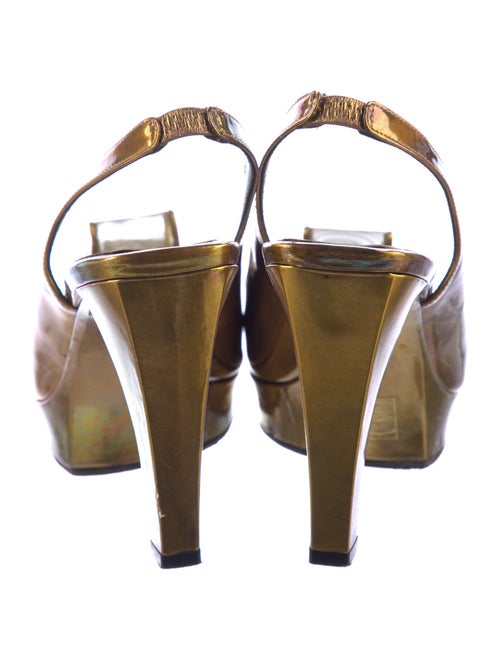 Donna Karan Patent Leather Slingback Pumps