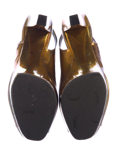 Donna Karan Patent Leather Slingback Pumps