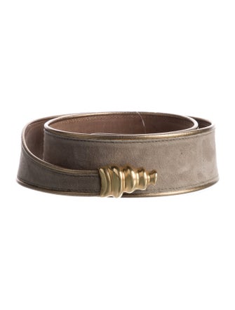 Donna Karan Wide Suede Waist Belt