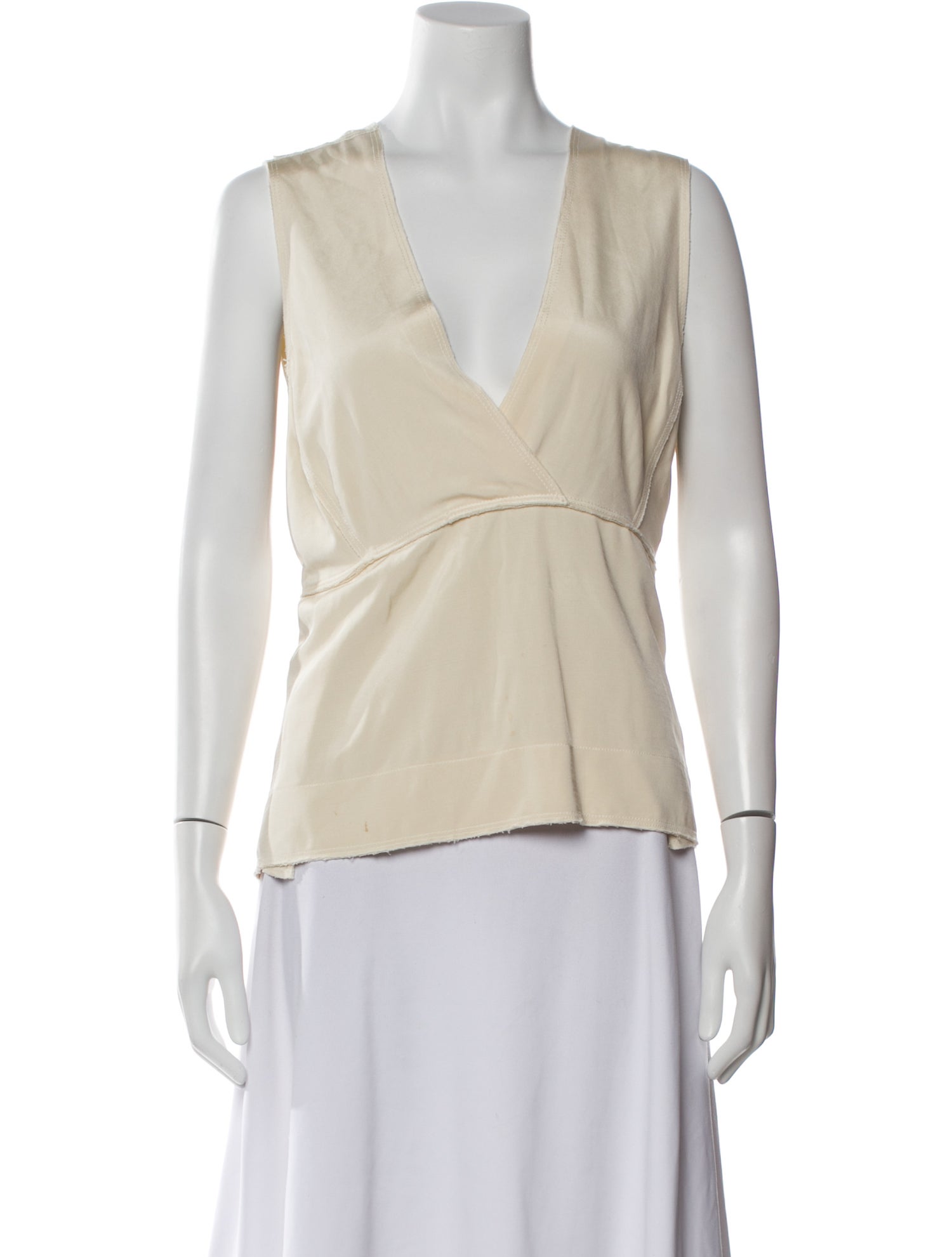 Donna Karan V-Neck Sleeveless Blouse