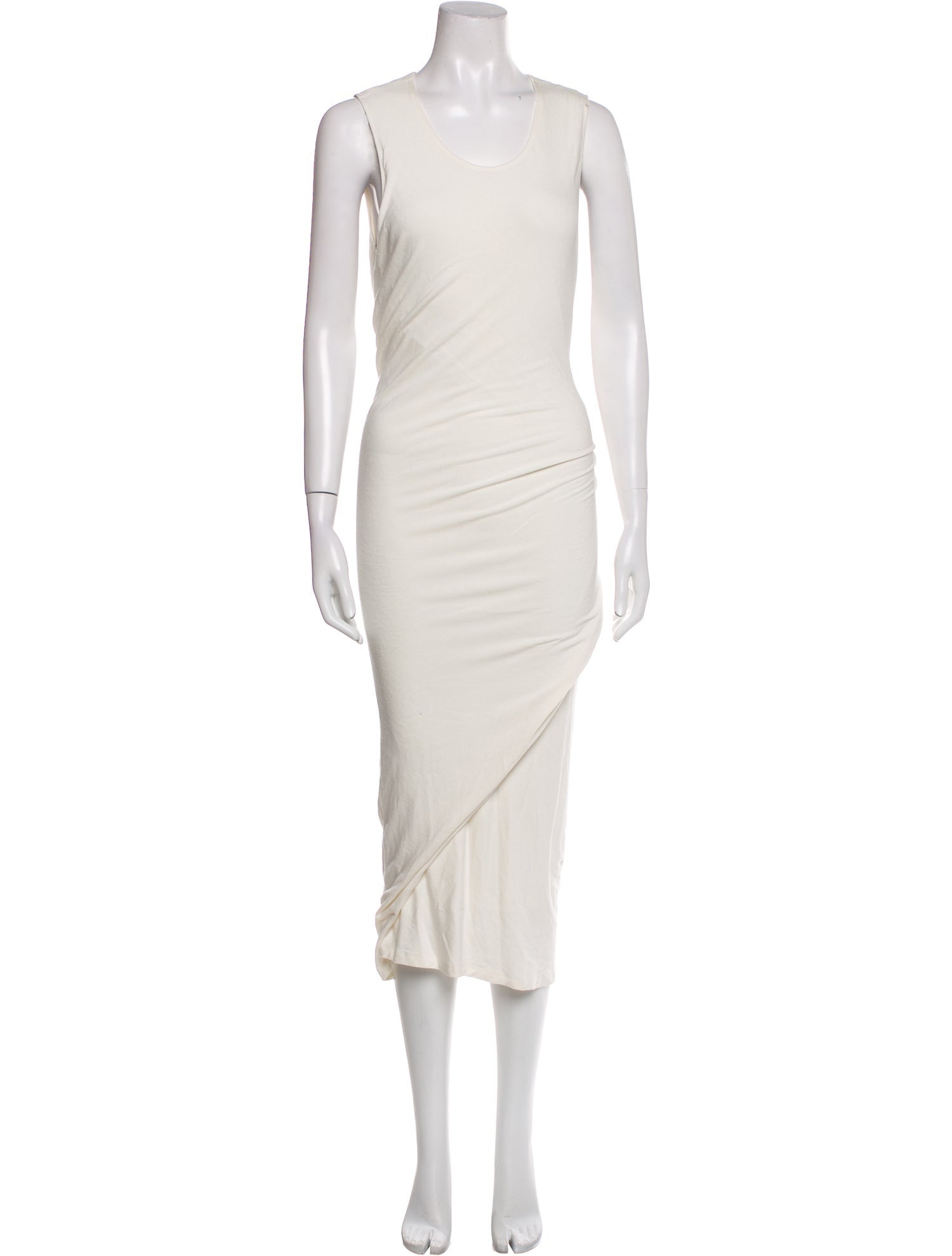 Donna Karan Scoop Neck Midi Length Dress