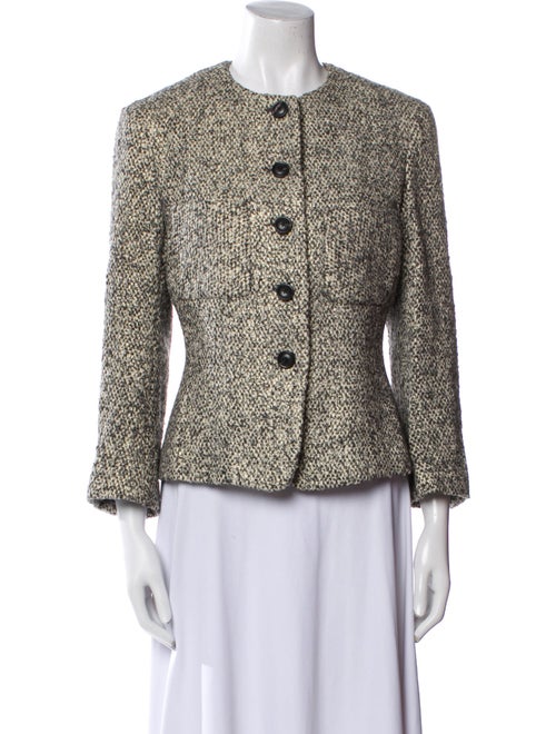 Donna Karan Cashmere Tweed Pattern Evening Jacket