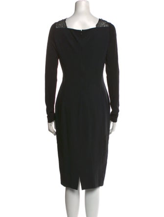 Donna Karan Square Neckline Midi Length Dress