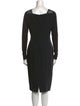 Donna Karan Square Neckline Midi Length Dress