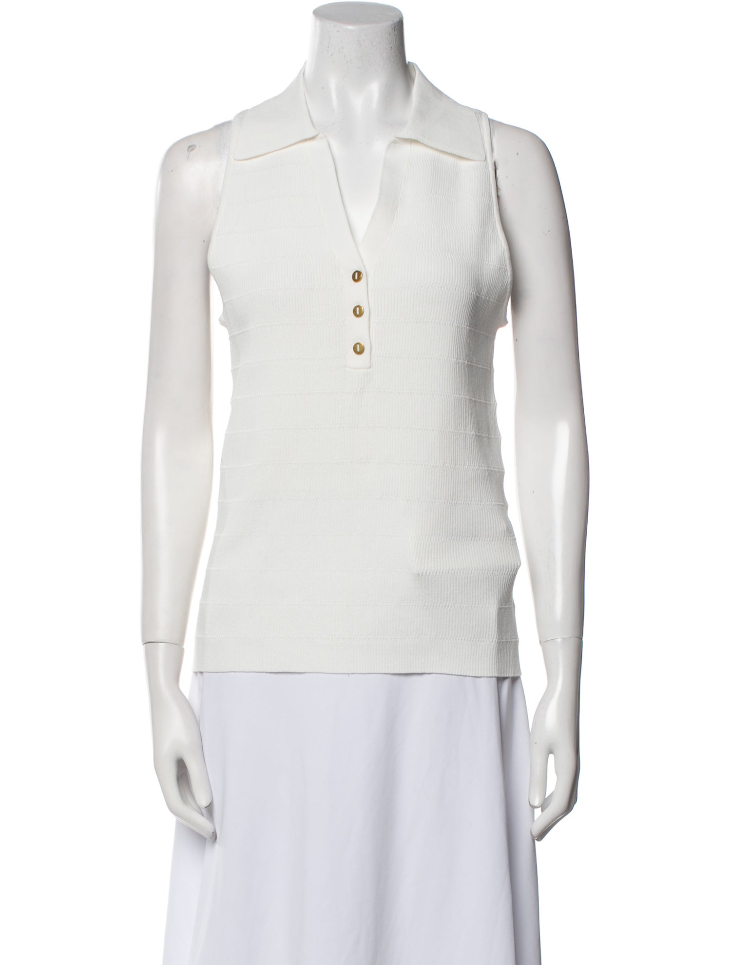 Donna Karan V-Neck Sleeveless Top