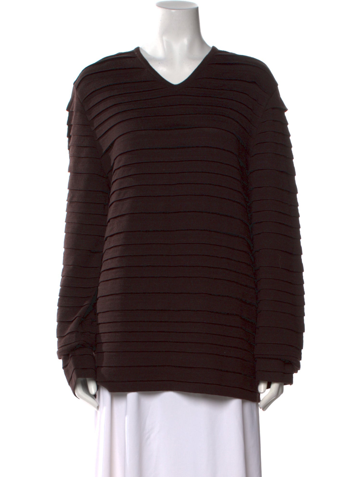 Donna Karan Wool Striped Sweater