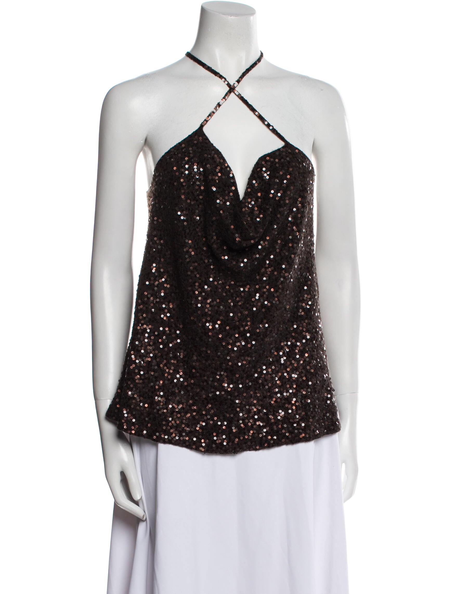 Donna Karan Cashmere Halterneck Blouse