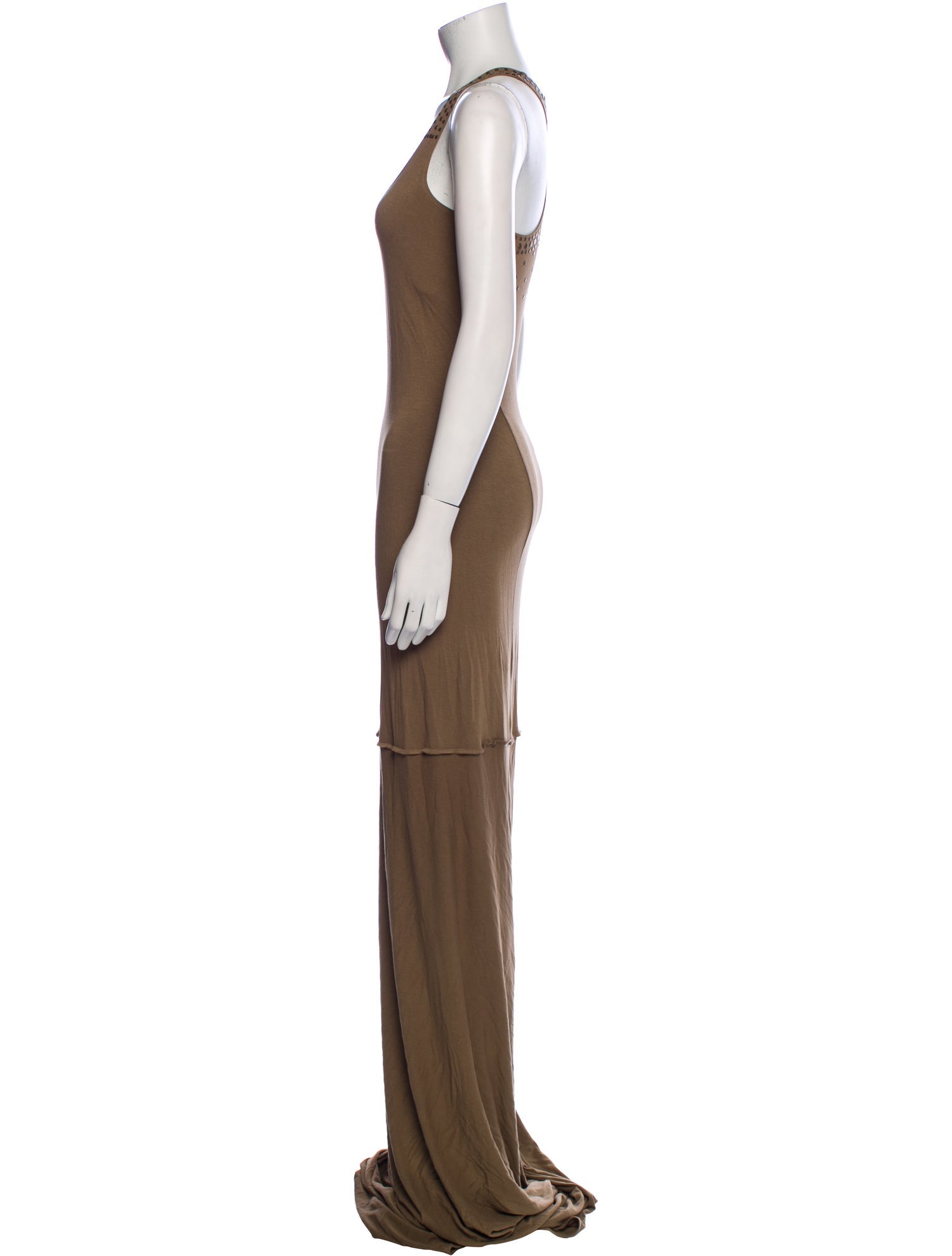 Donna Karan Scoop Neck Long Dress