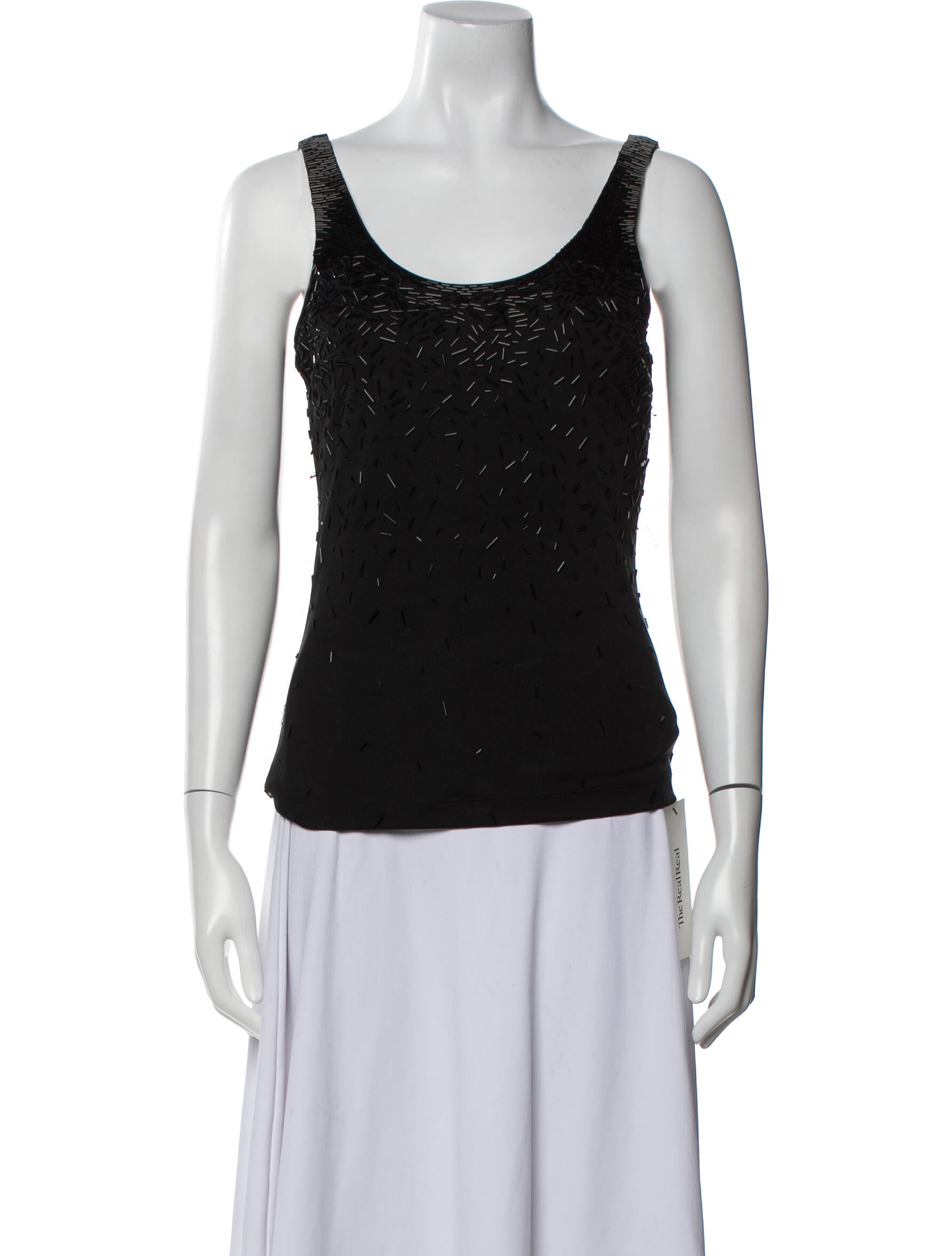 Donna Karan Silk Scoop Neck Top