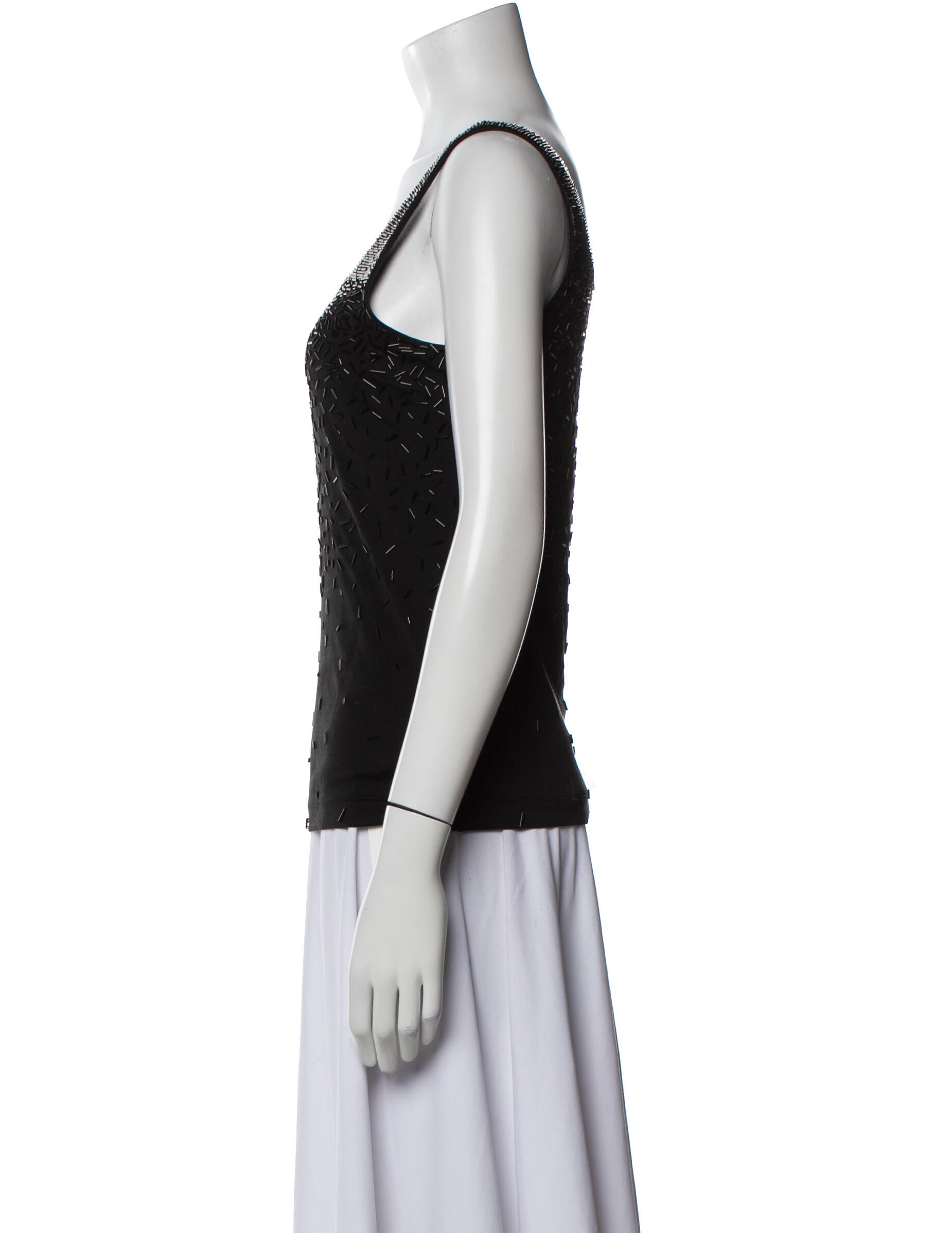 Donna Karan Silk Scoop Neck Top