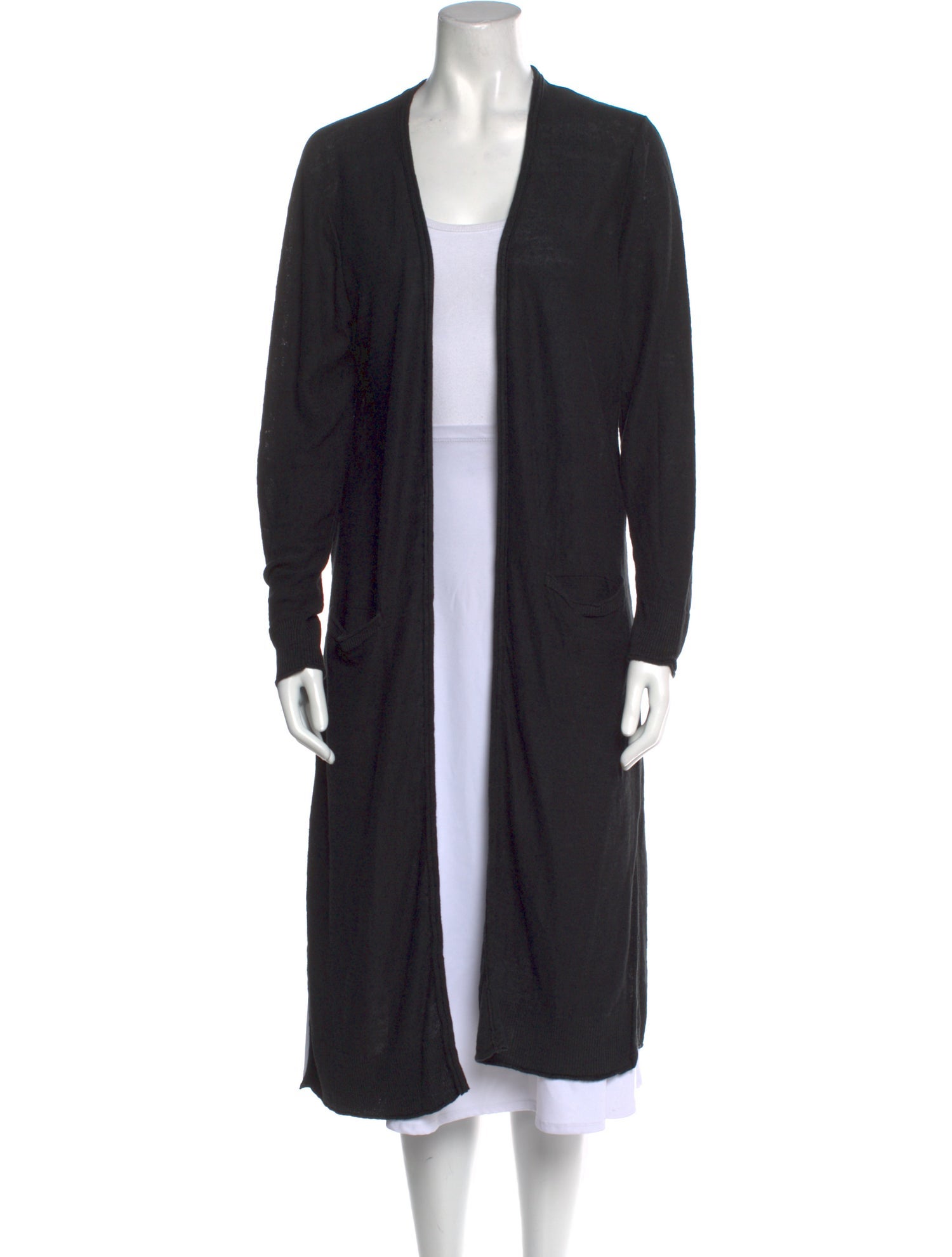 Donna Karan Linen Open Front Sweater