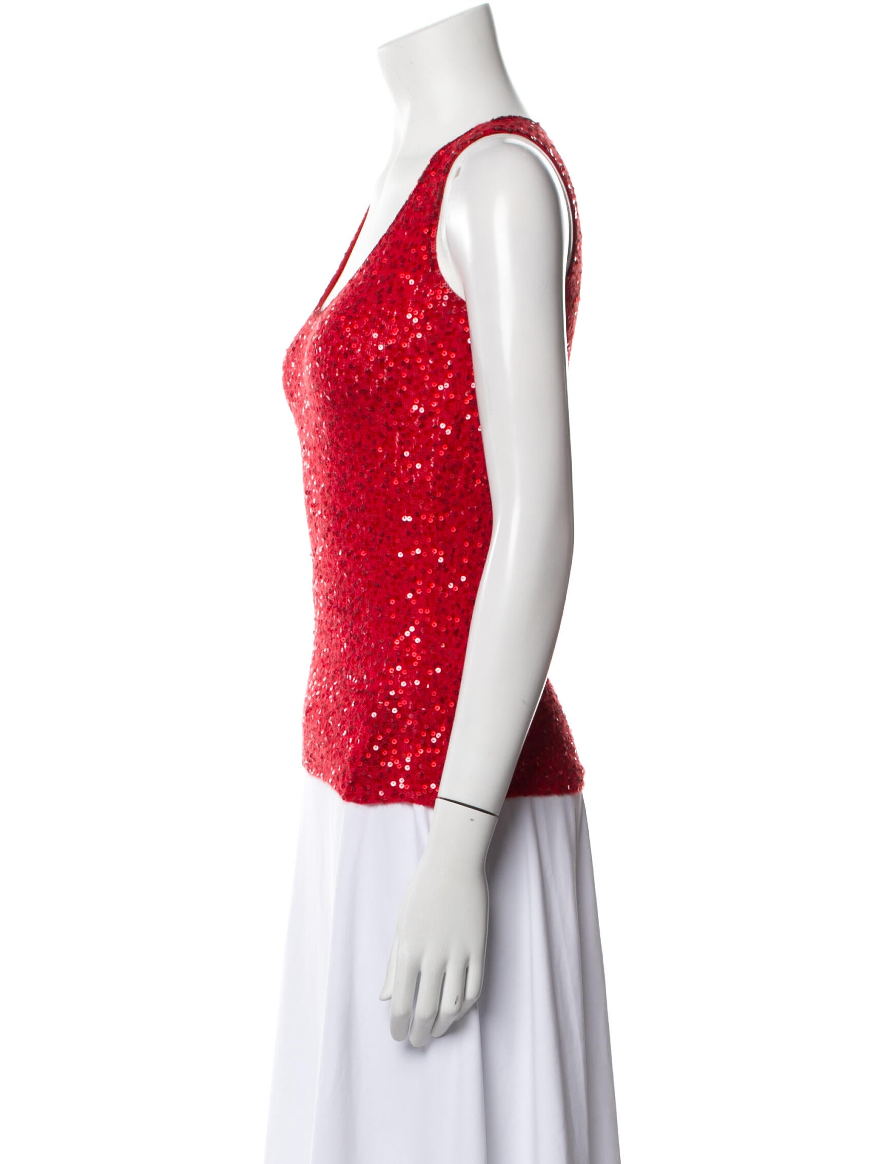 Donna Karan Cashmere Scoop Neck Top