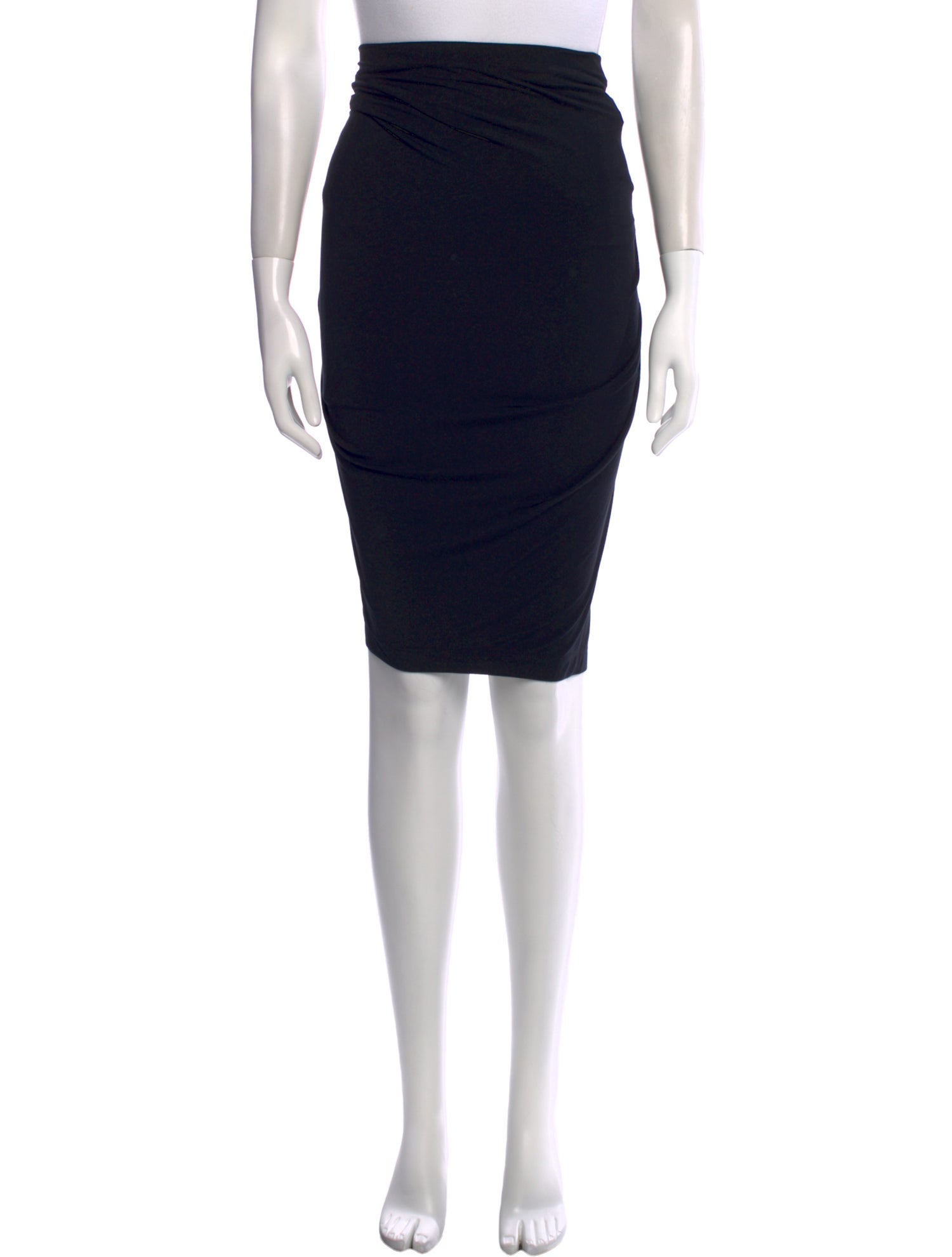 Donna Karan Pleated Accents Knee-Length Skirt