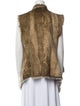 Donna Karan Shearling Striped Fur Jacket