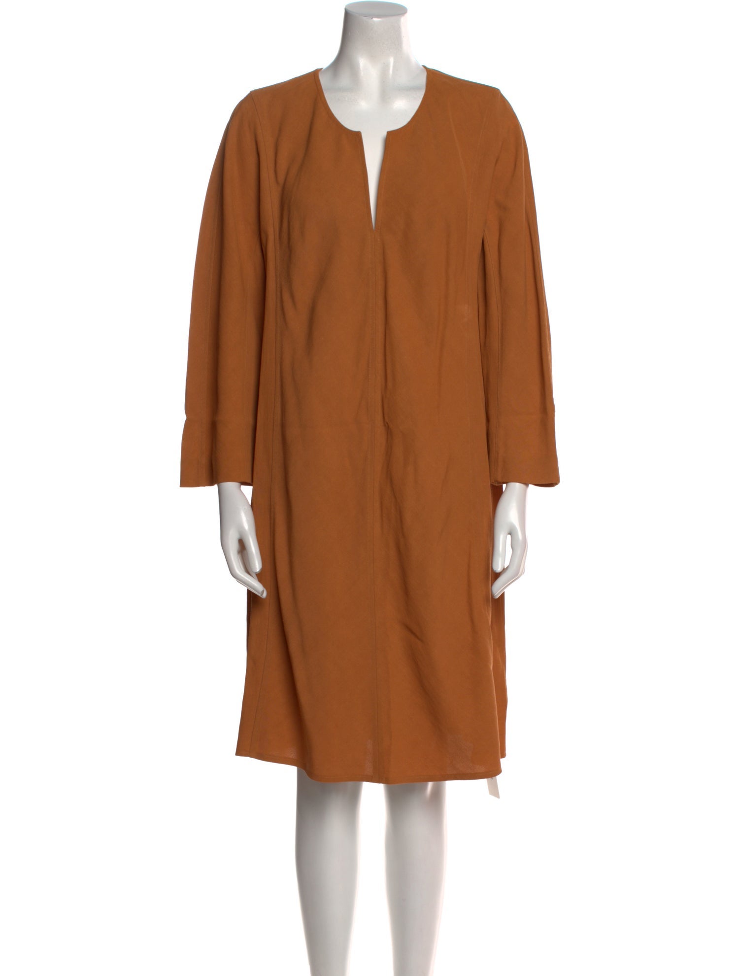 Donna Karan V-Neck Knee-Length Dress