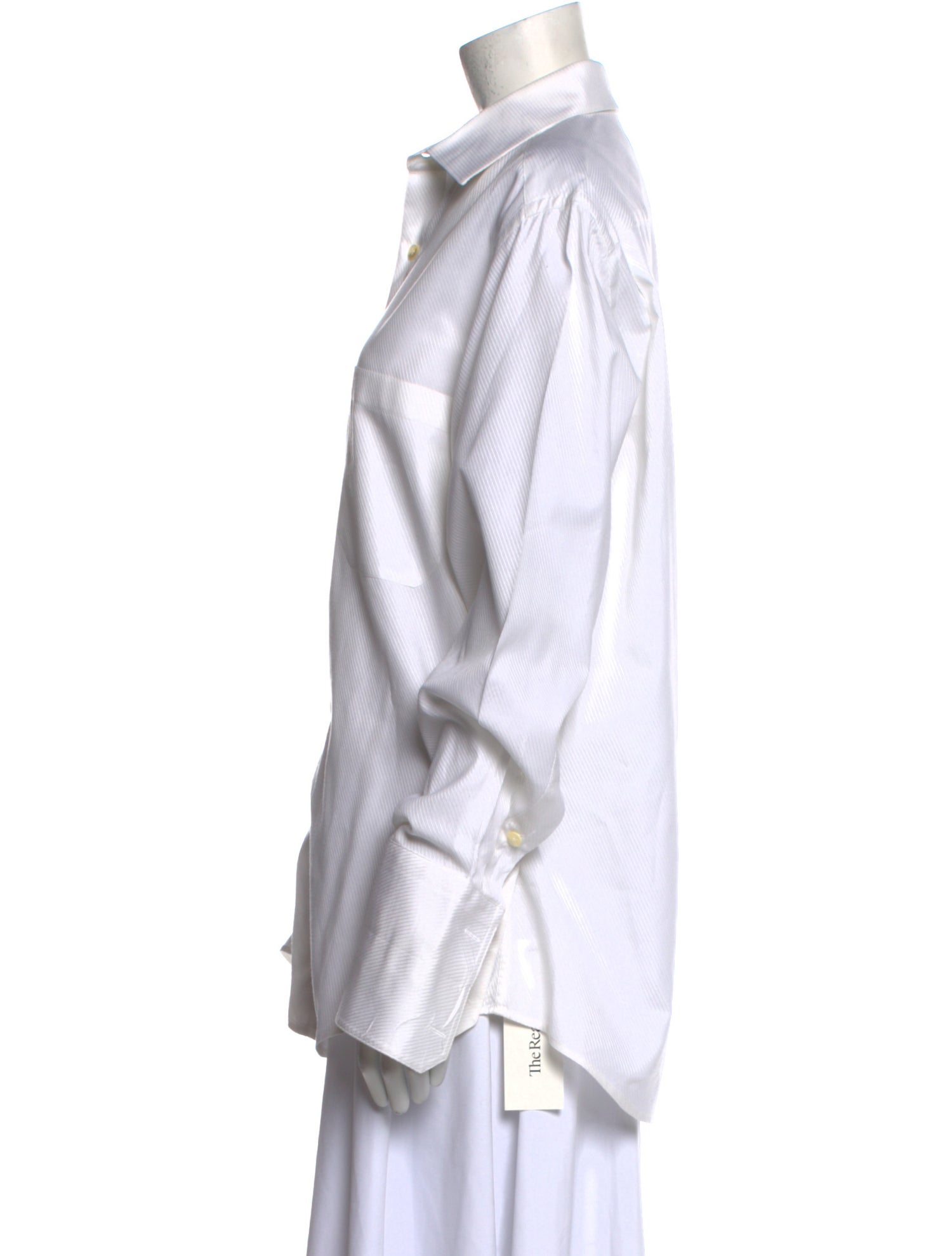 Donna Karan Long Sleeve Button-Up Top