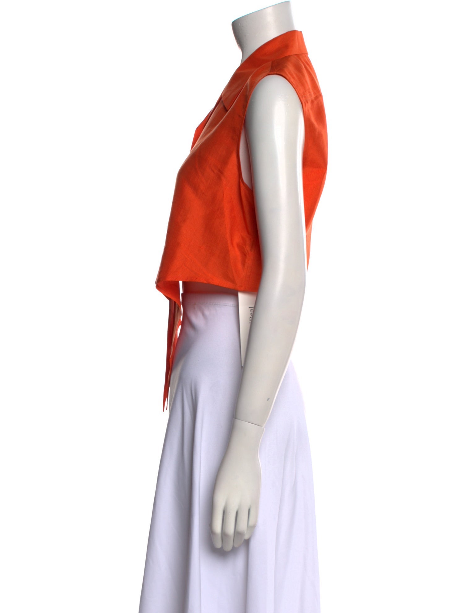 Donna Karan Silk Sleeveless Crop Top