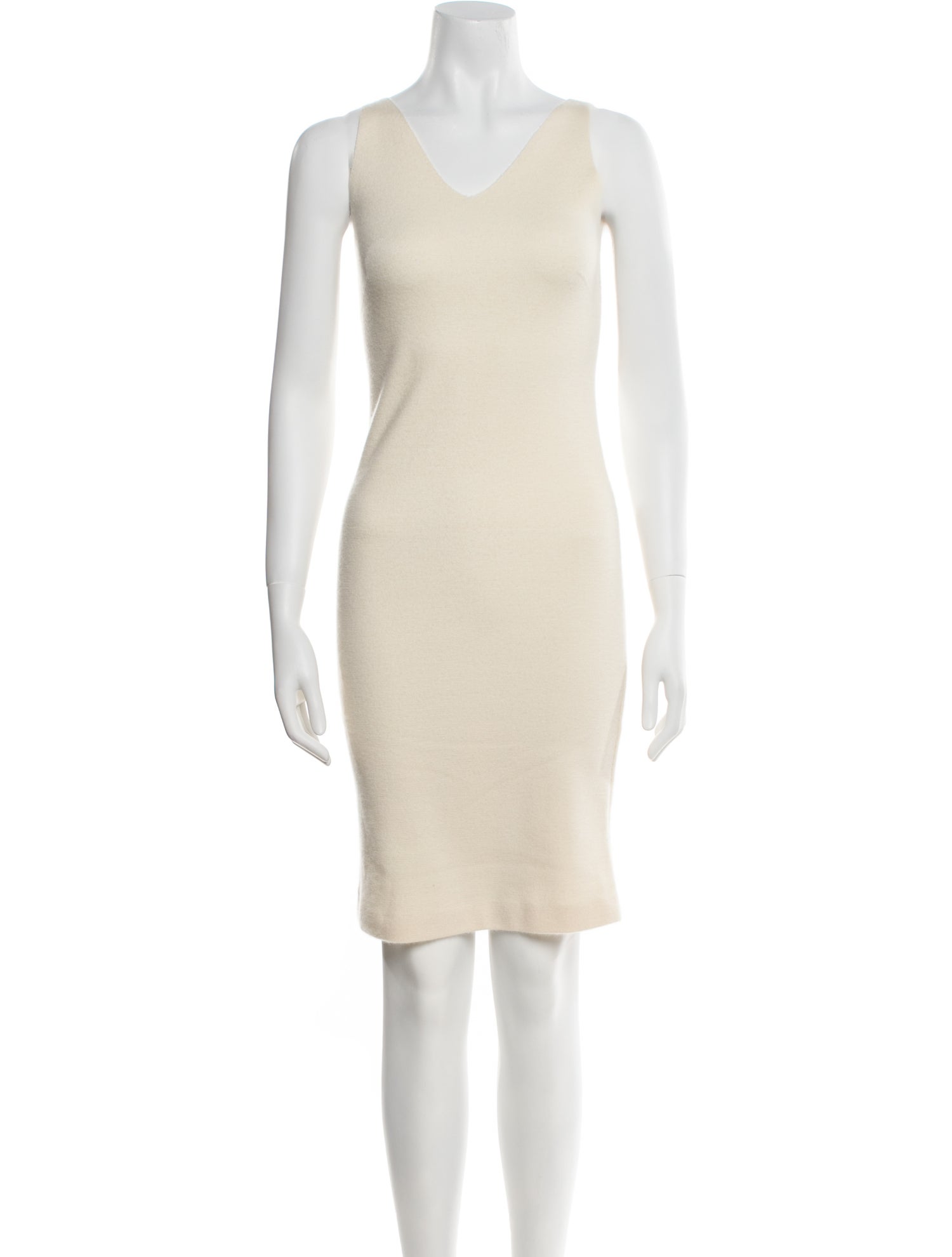 Donna Karan V-Neck Knee-Length Dress