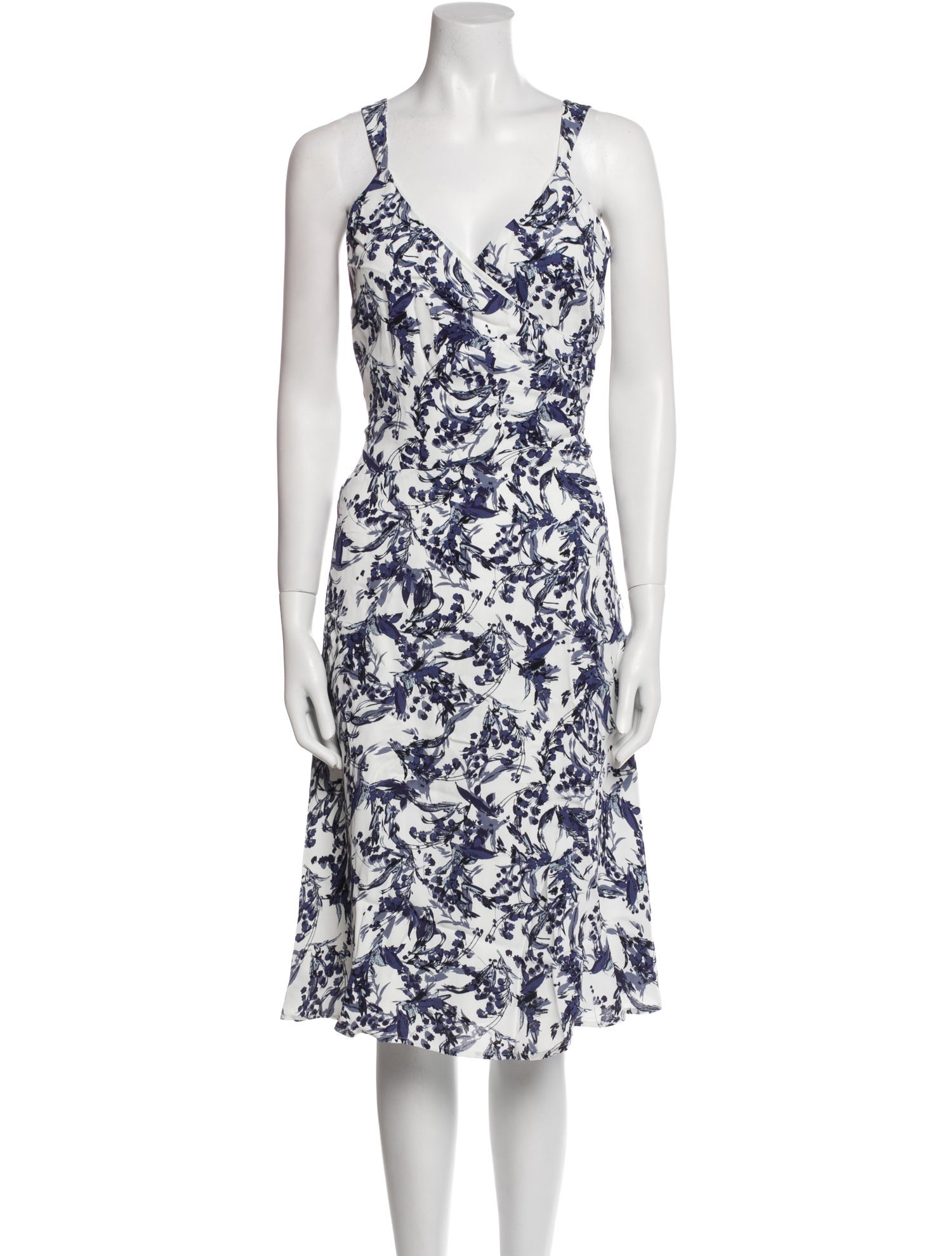 Donna Karan Floral Print Midi Length Dress w/ Tags