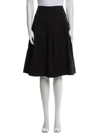 Donna Karan Pleated Accents Knee-Length Skirt