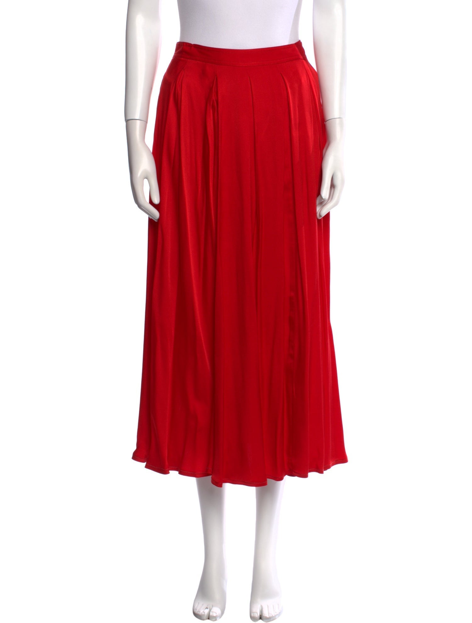 Donna Karan Silk Midi Length Skirt