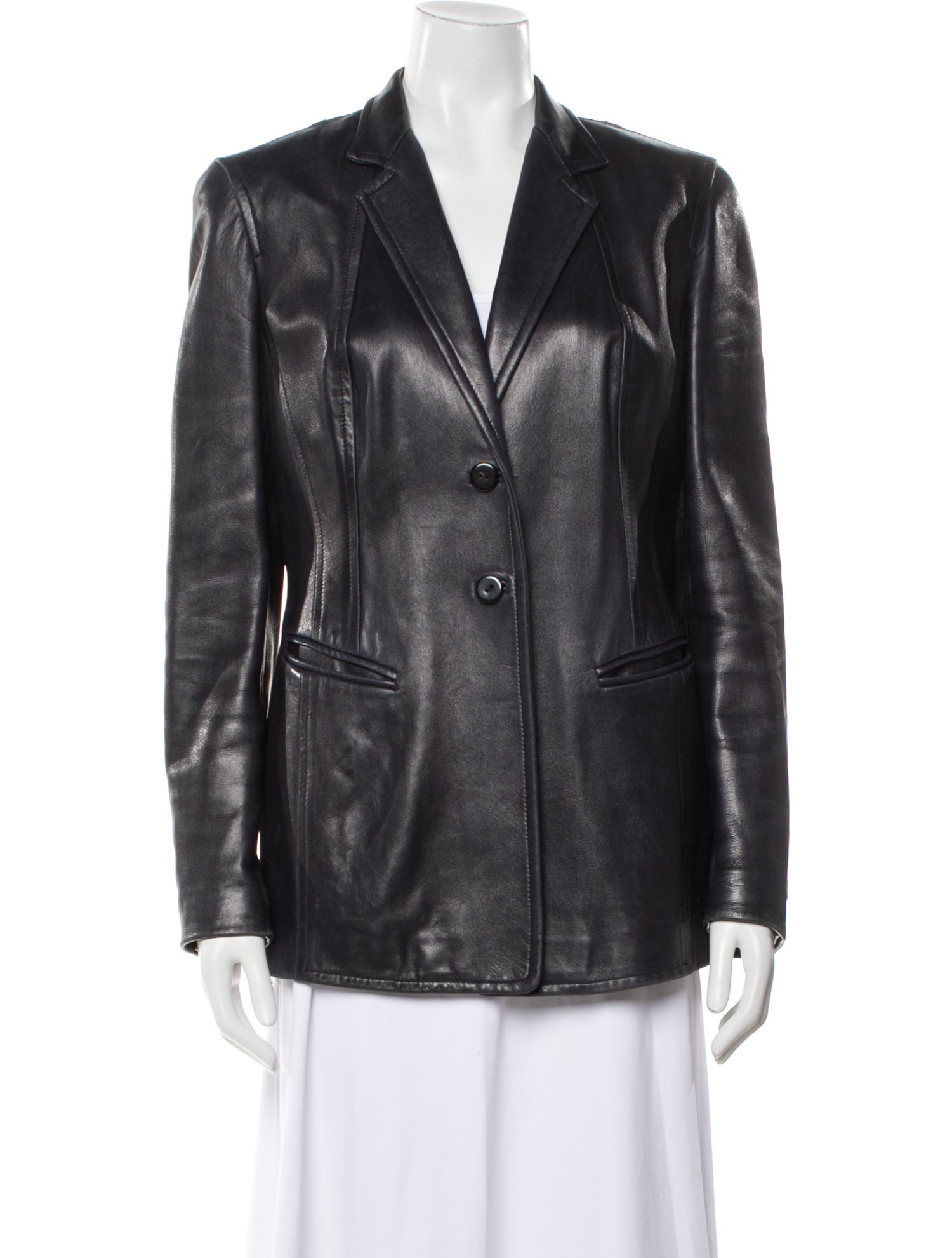 Donna Karan Lambskin Blazer