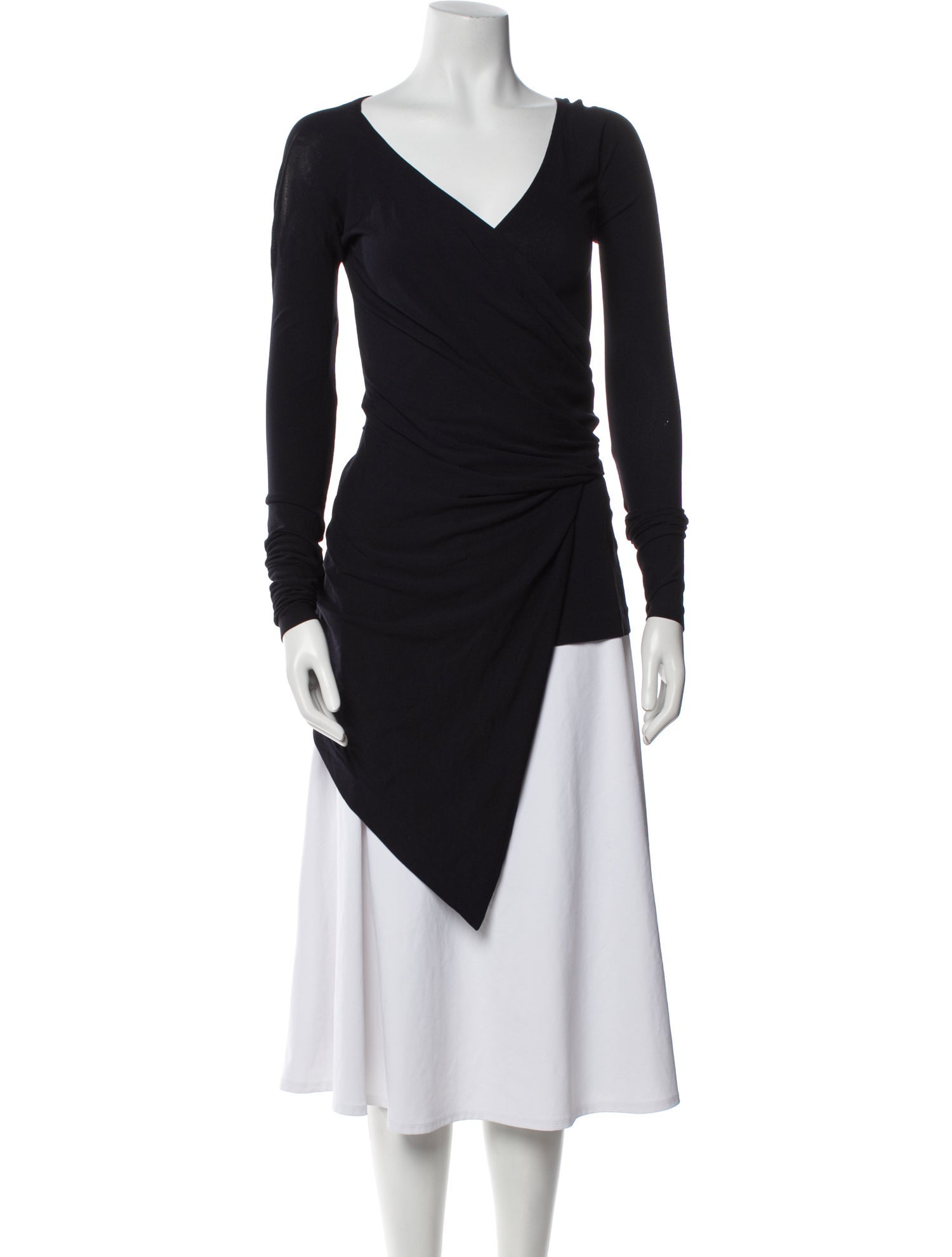 Donna Karan V-Neck Long Sleeve Tunic