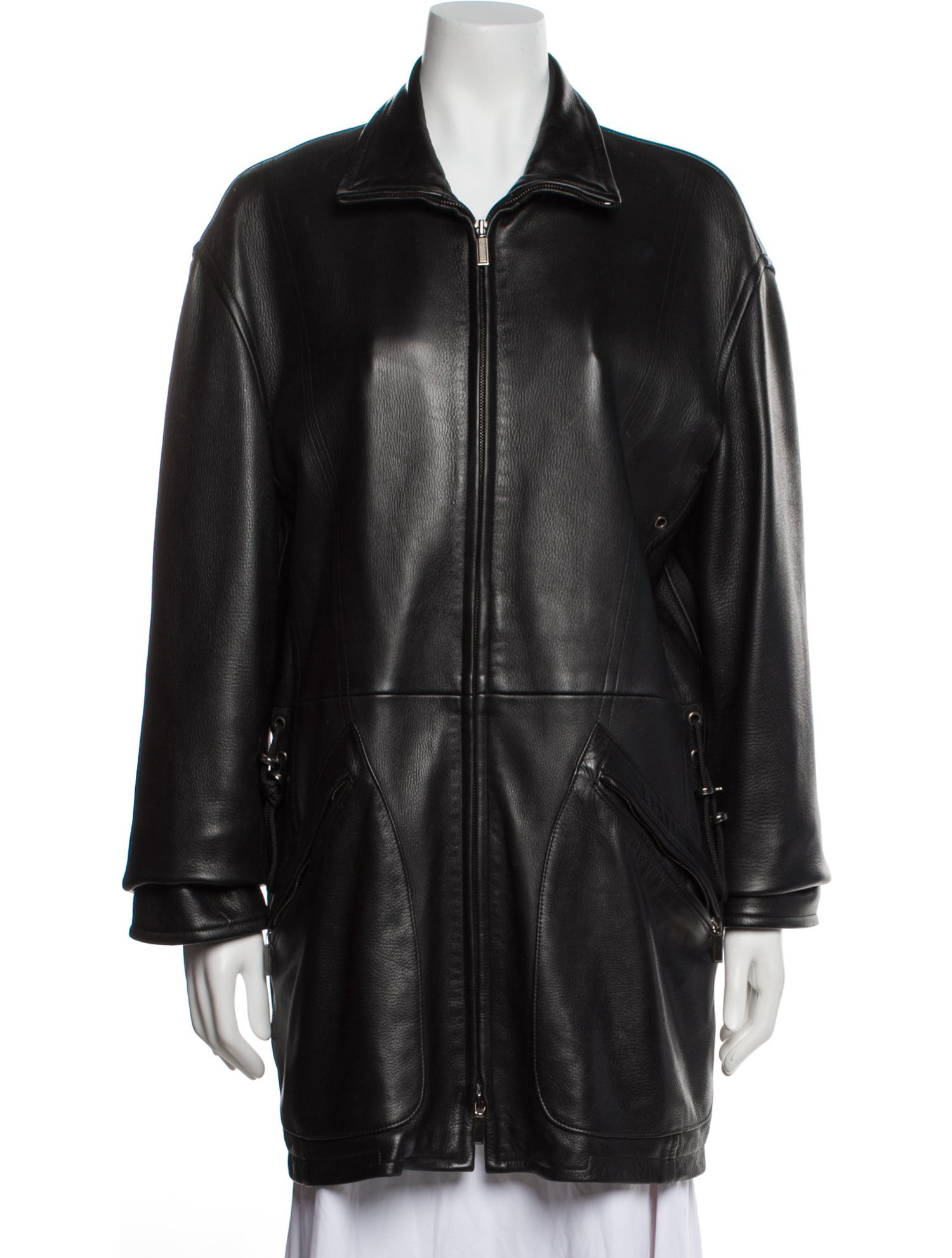 Donna Karan Leather Coat