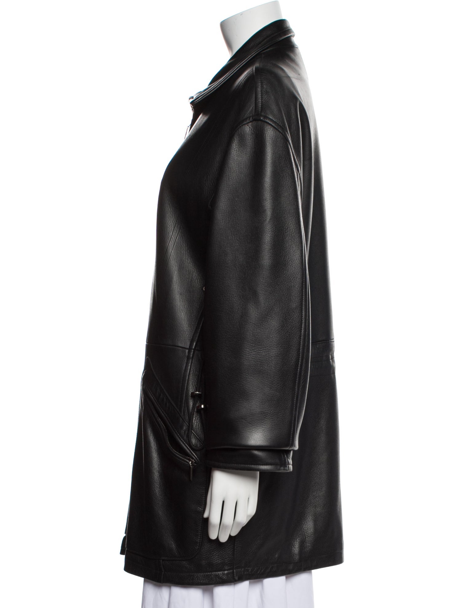 Donna Karan Leather Coat