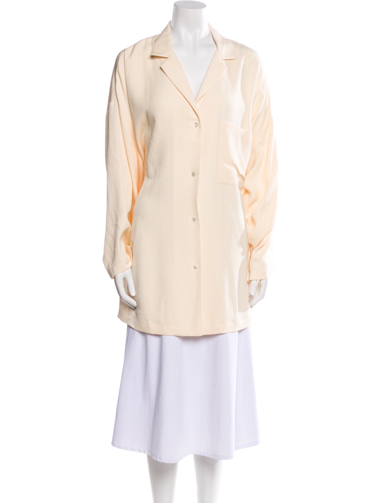 Donna Karan Silk Long Sleeve Tunic