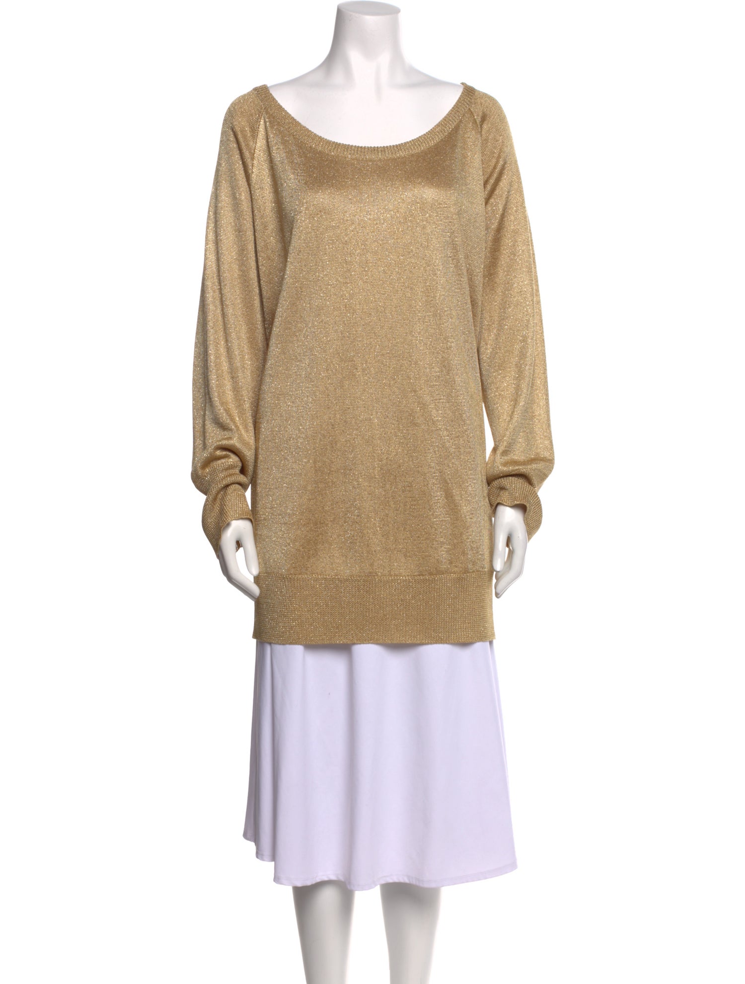 Donna Karan Scoop Neck Long Sleeve Sweatshirt