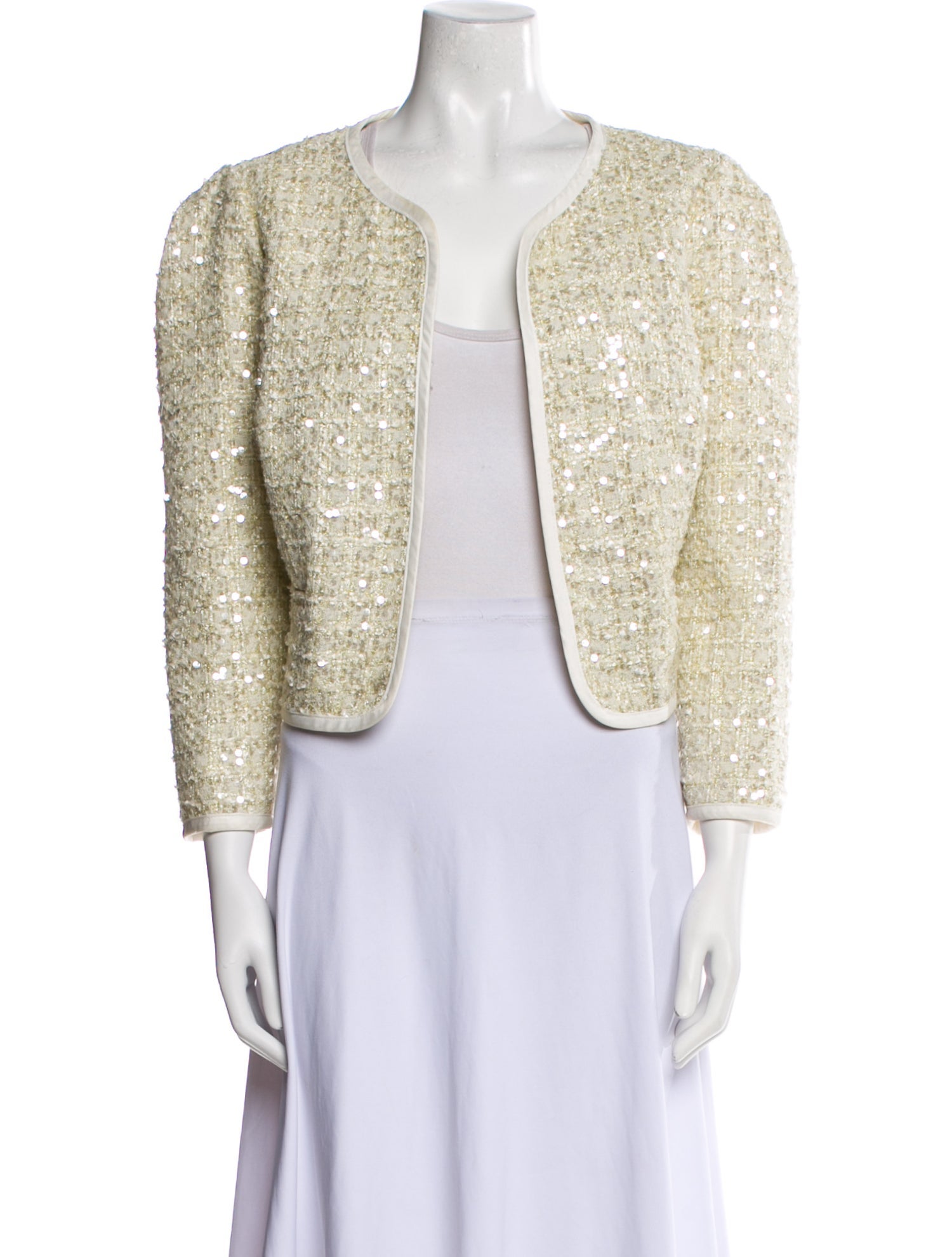 Donna Karan Tweed Pattern Evening Jacket