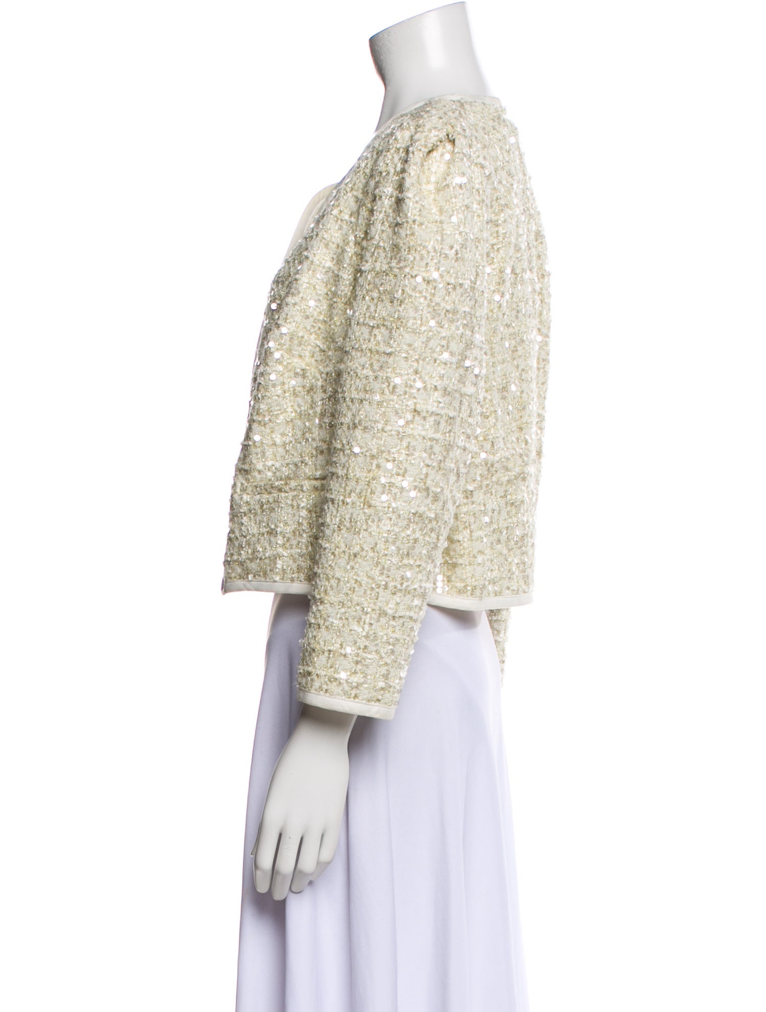 Donna Karan Tweed Pattern Evening Jacket