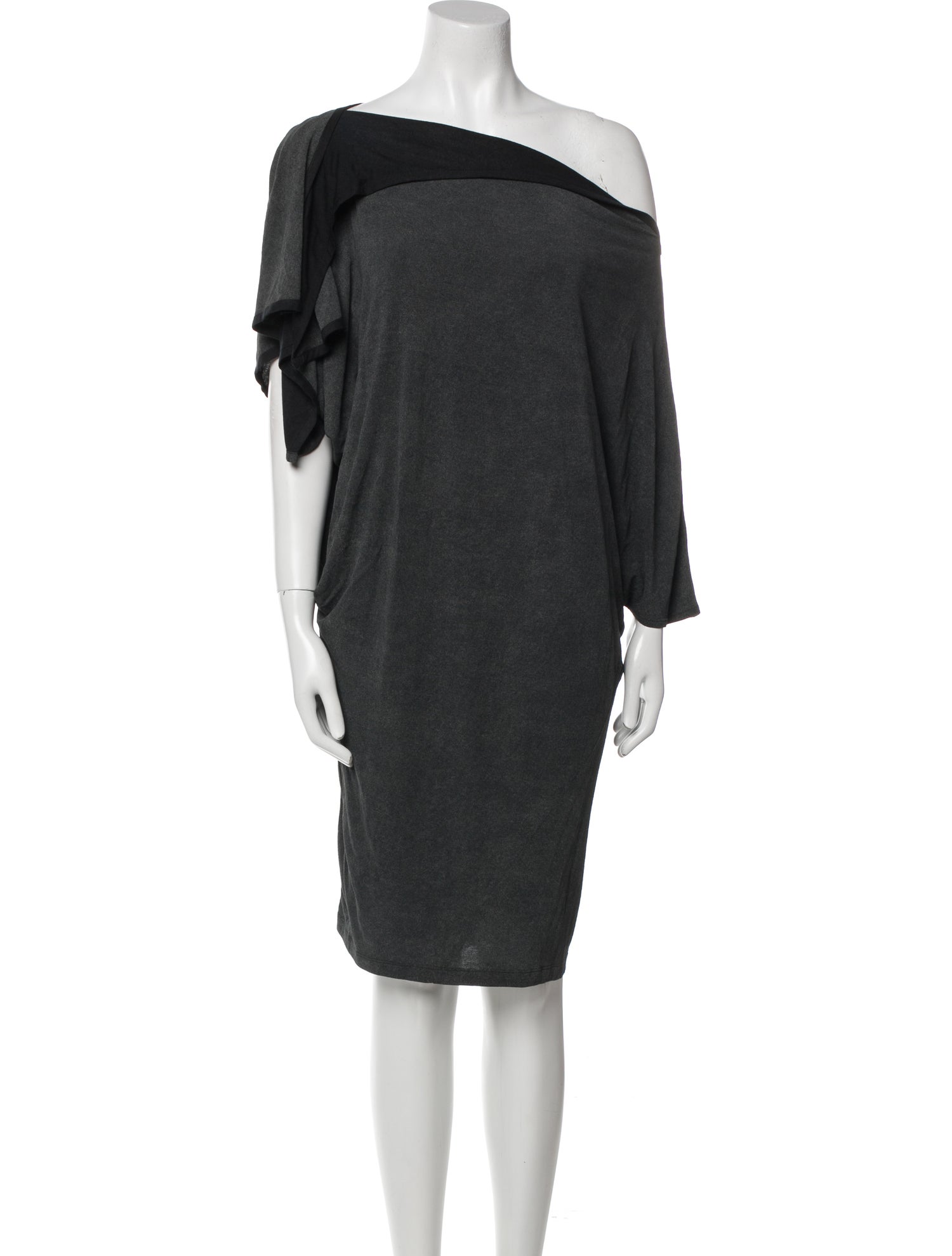 Donna Karan One-Shoulder Knee-Length Dress