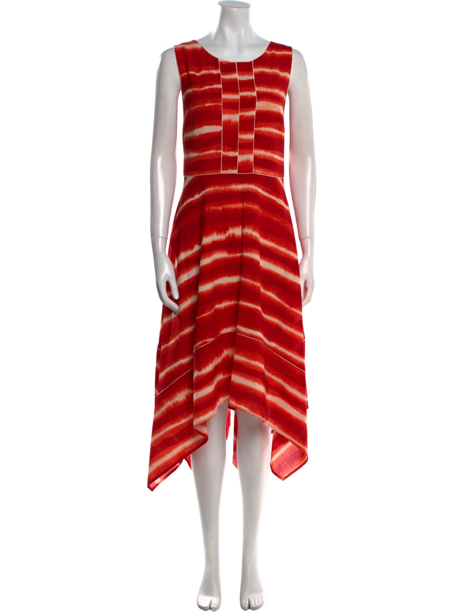 Donna Karan Striped Long Dress