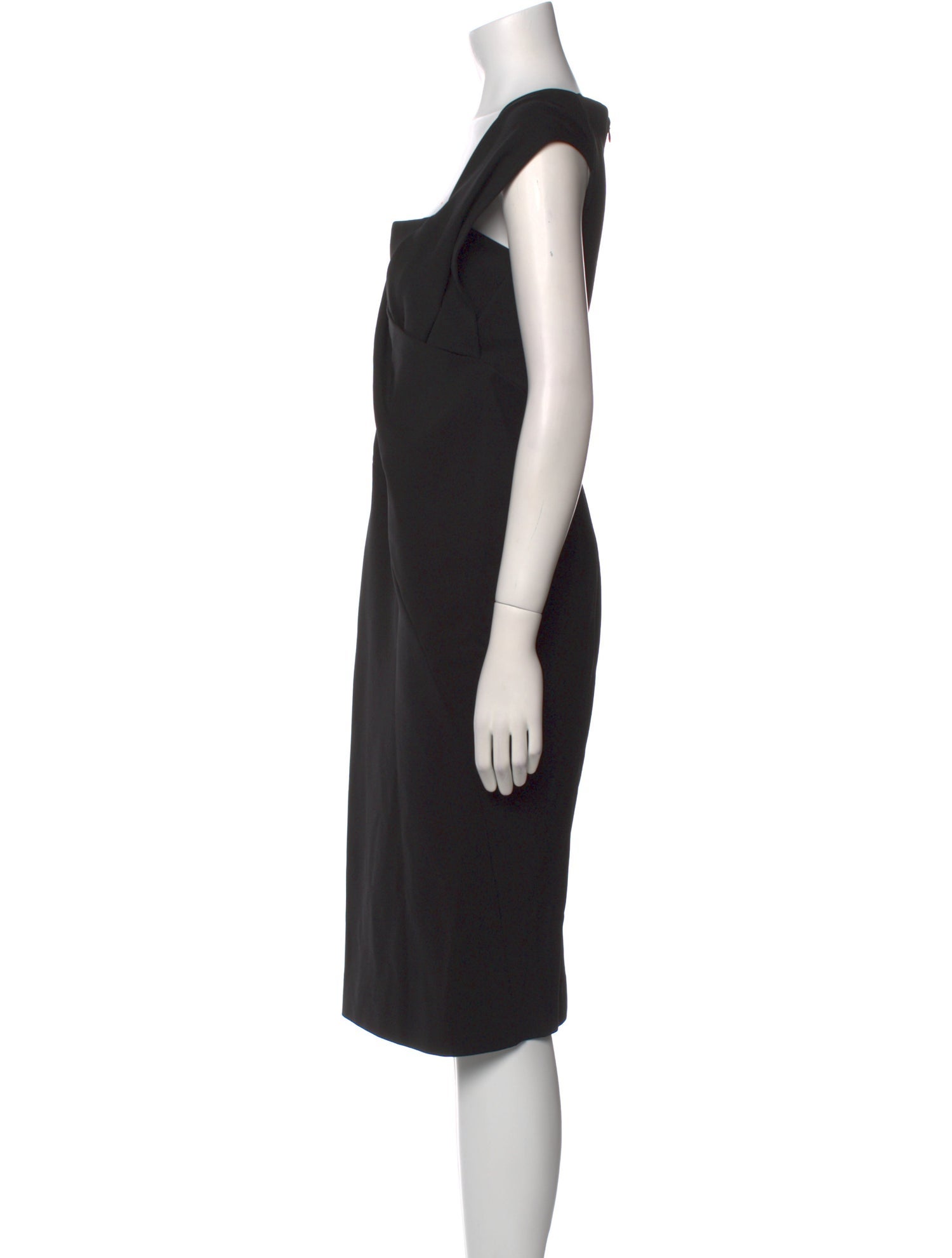 Donna Karan Square Neckline Midi Length Dress