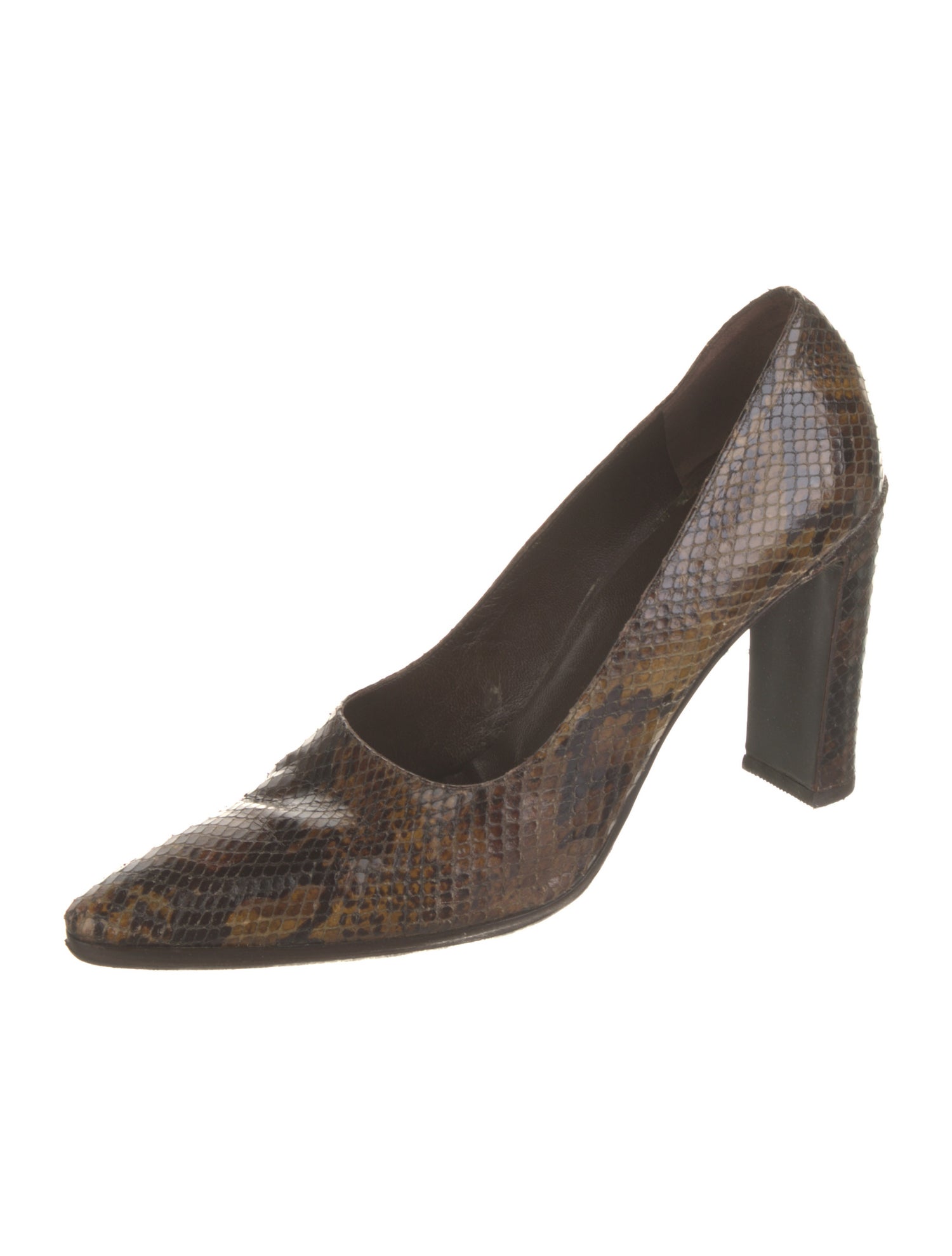 Donna Karan Leather Animal Print Pumps