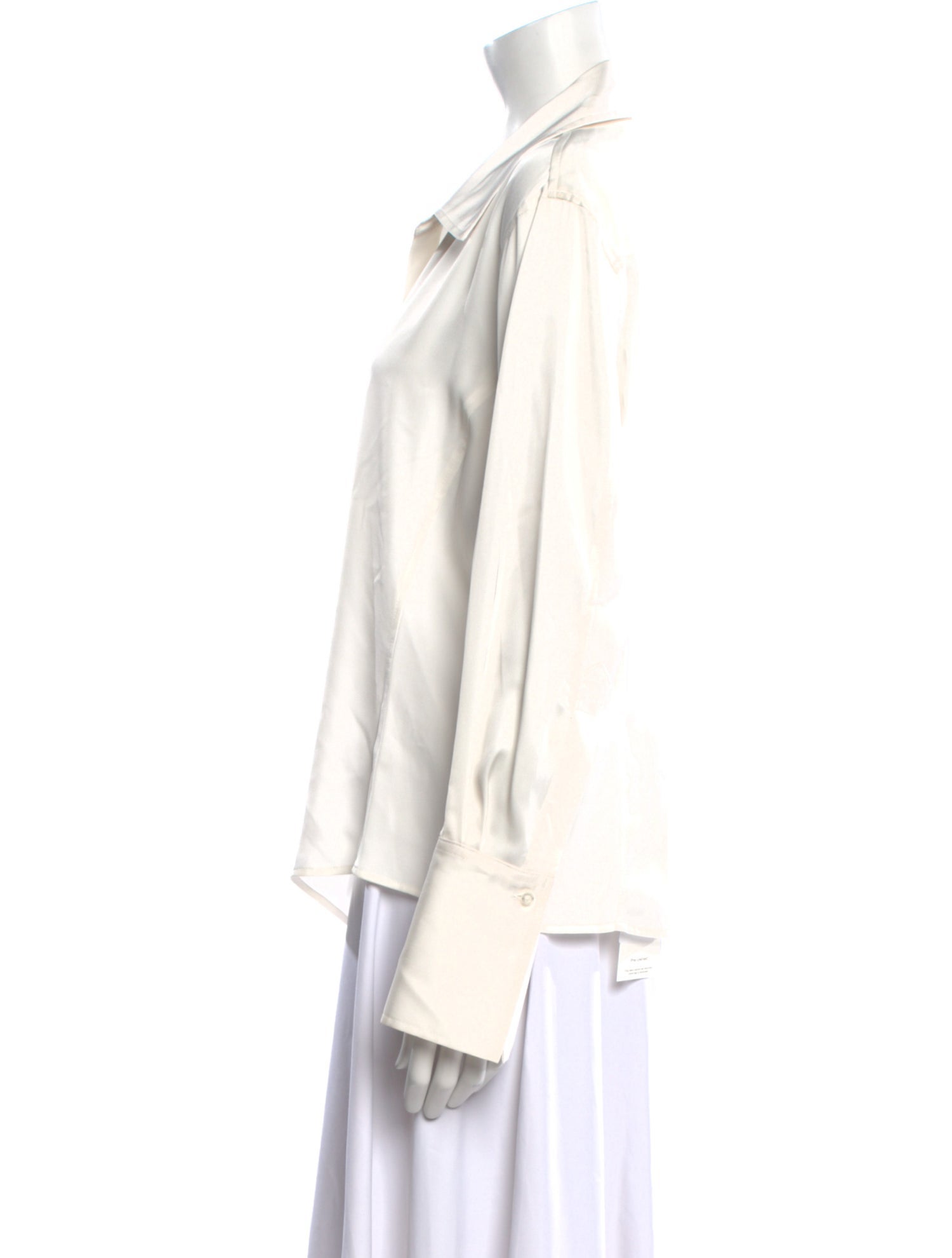 Donna Karan Long Sleeve Button-Up Top