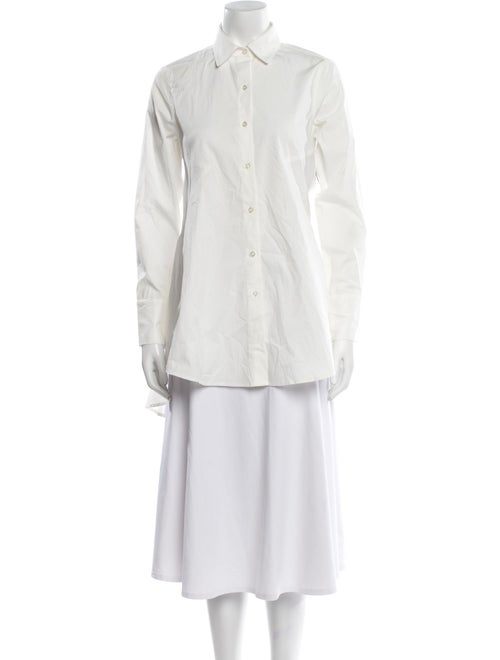 Donna Karan Long Sleeve Button-Up Top