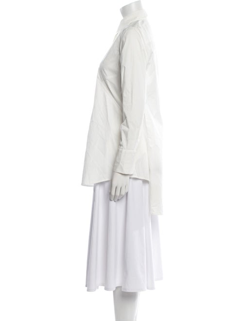 Donna Karan Long Sleeve Button-Up Top