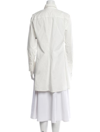 Donna Karan Long Sleeve Button-Up Top