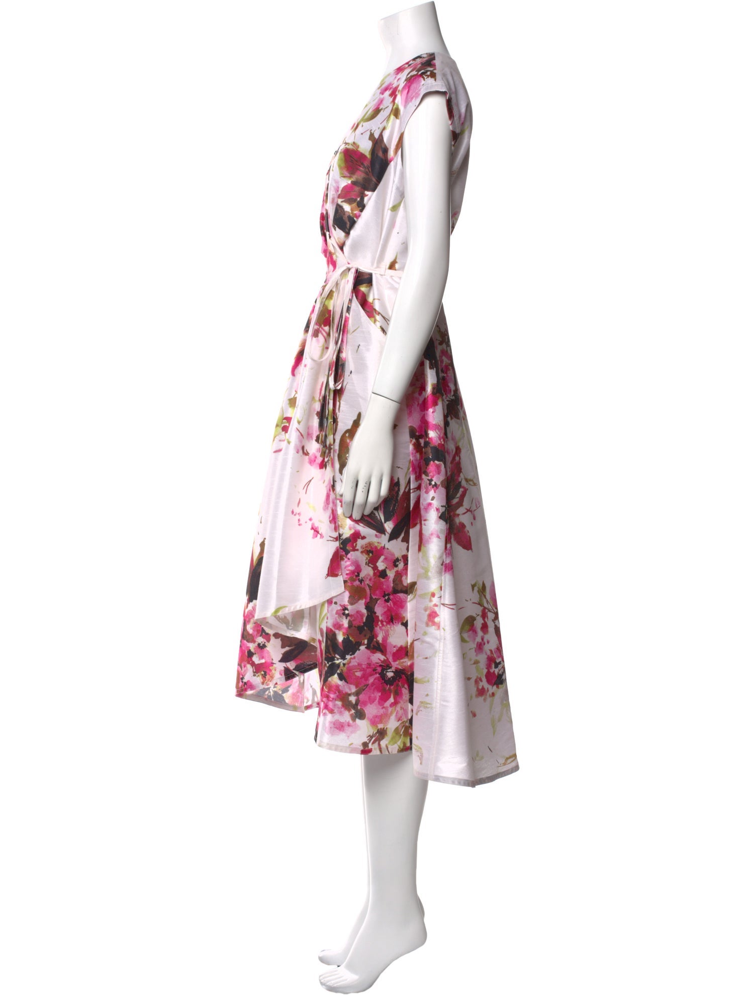 Donna Karan Floral Print Knee-Length Dress w/ Tags