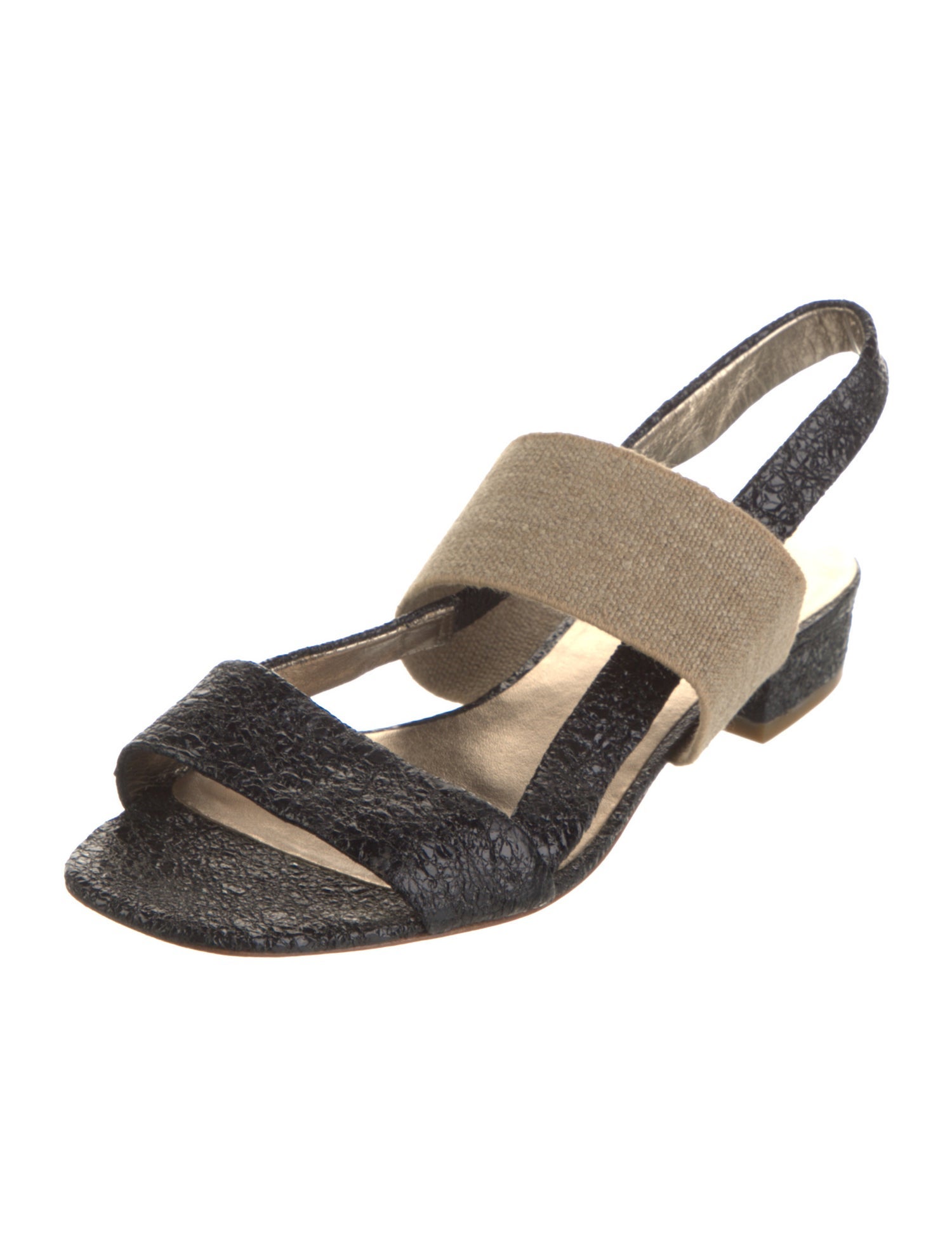 Donna Karan Leather Slingback Sandals